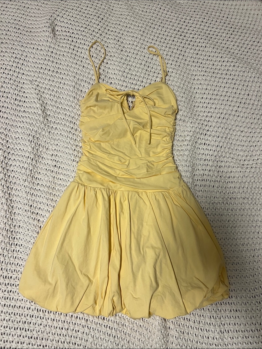 Butter yellow mini dress